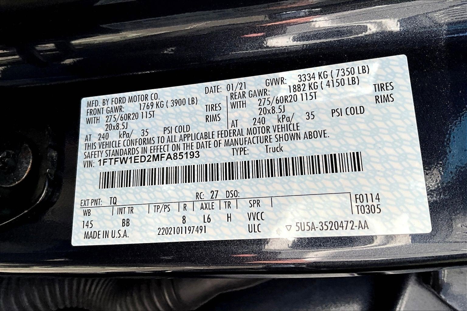 2021 Ford F-150 Platinum