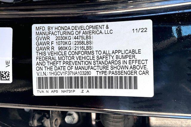2022 Honda Accord Sedan Sport
