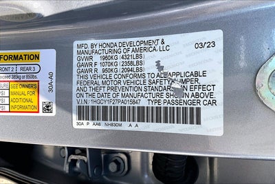 2023 Honda Accord Sedan LX