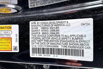 2024 Honda Accord Sedan EX