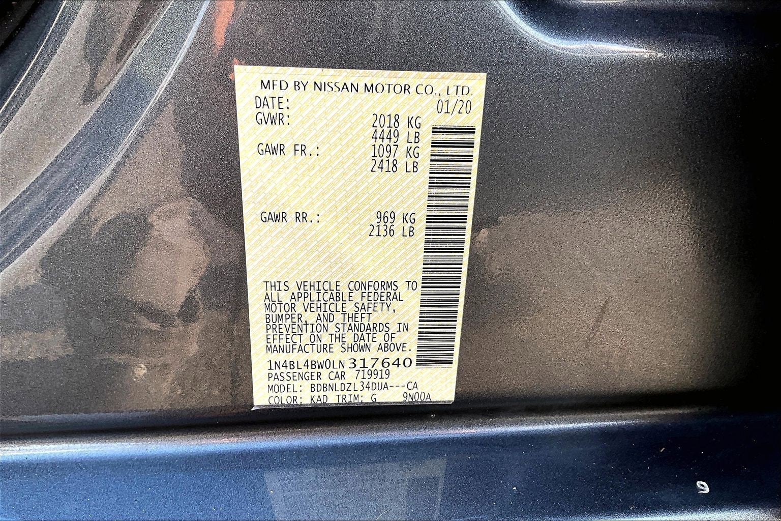2020 Nissan Altima 2.5 S