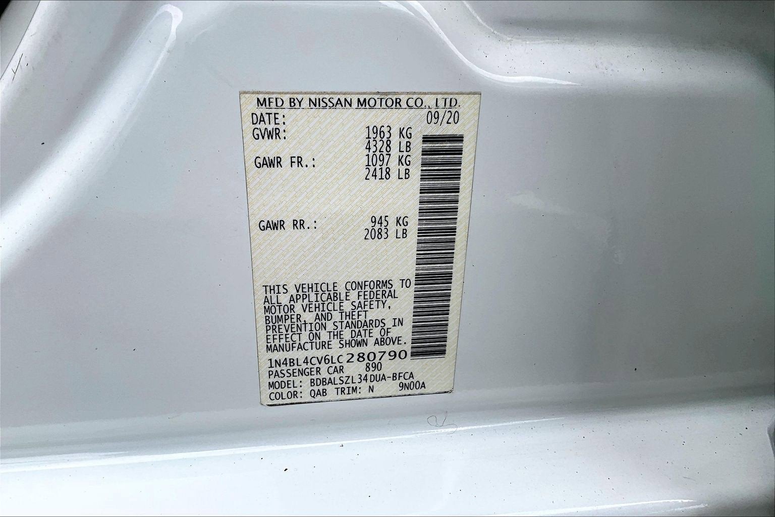 2020 Nissan Altima 2.5 SR