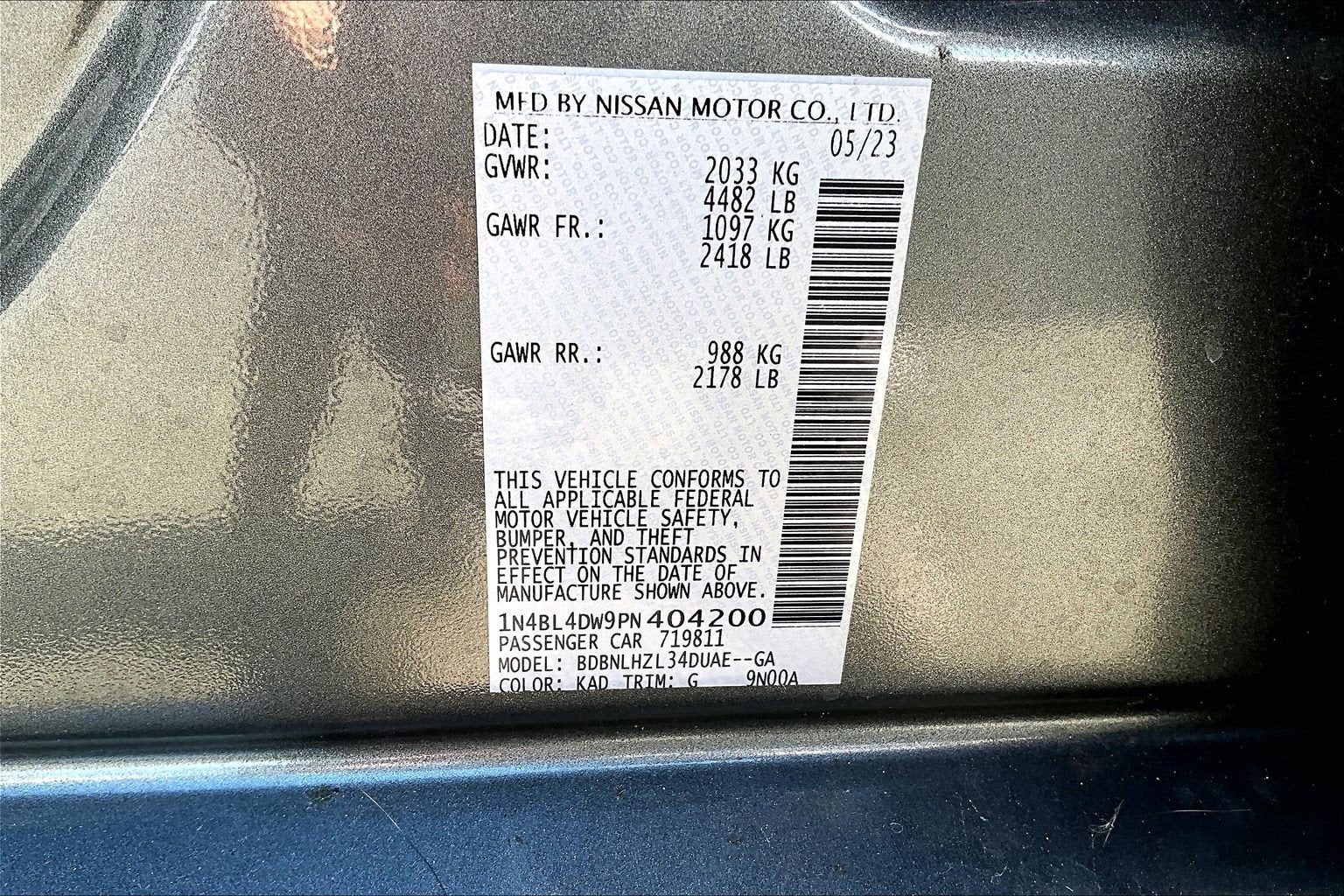 2023 Nissan Altima 2.5 SV