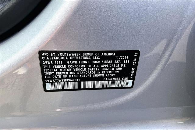 2015 Volkswagen Passat 1.8T Wolfsburg Ed