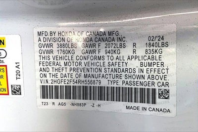 2024 Honda Civic Sedan Sport