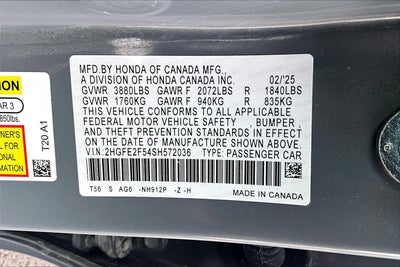2025 Honda Civic Sedan Sport
