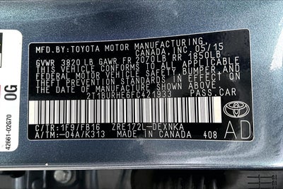 2015 Toyota Corolla LE