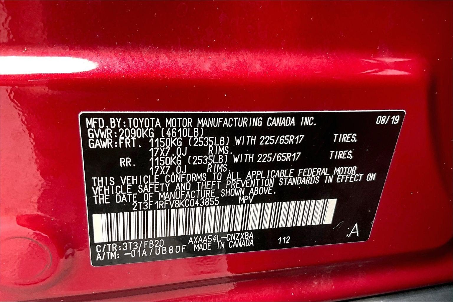 2019 Toyota RAV4 LE