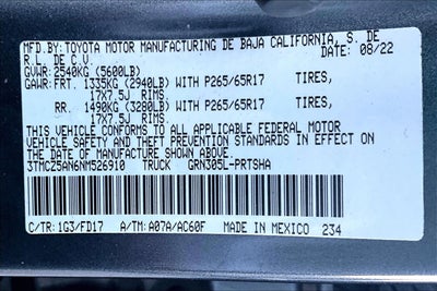 2022 Toyota Tacoma 4WD TRD Sport