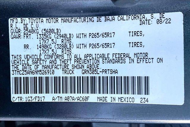 2022 Toyota Tacoma 4WD TRD Sport