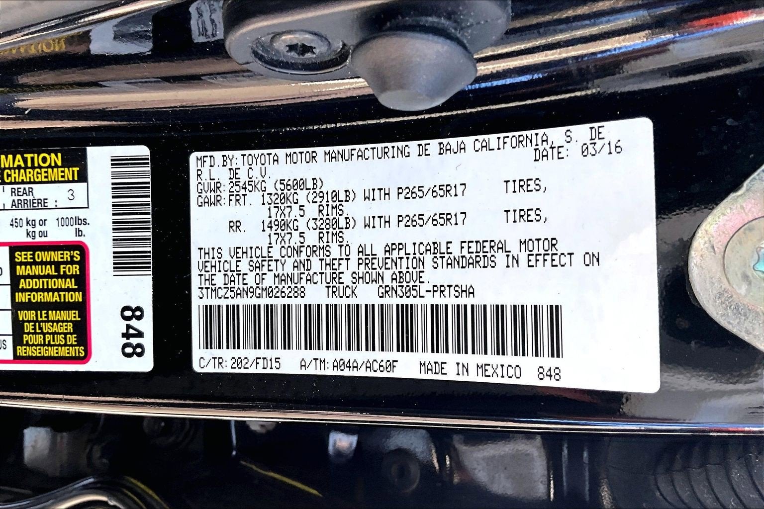 2016 Toyota Tacoma TRD Sport