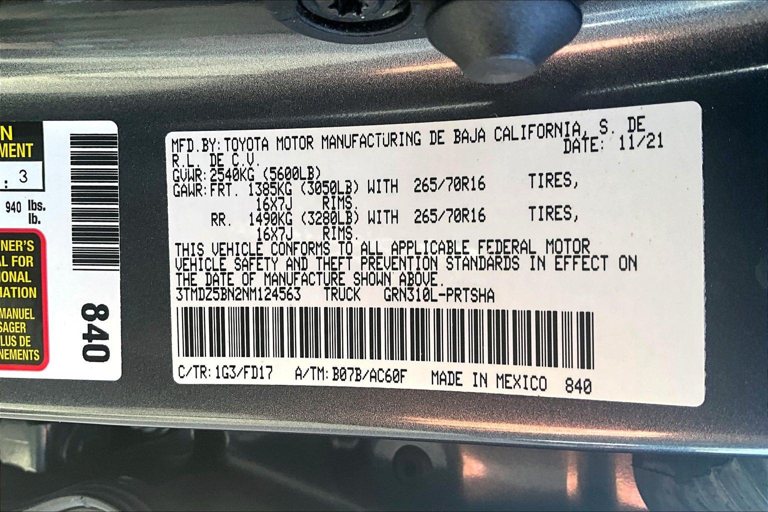 2022 Toyota Tacoma 4WD TRD Off Road