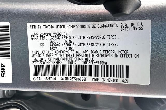 2022 Toyota Tacoma 4WD SR5