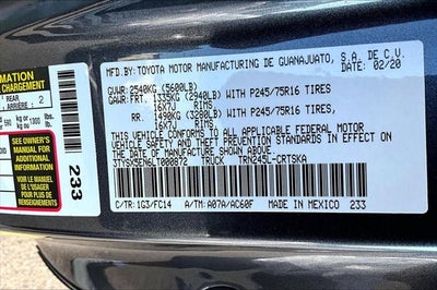 2020 Toyota Tacoma 4WD SR5