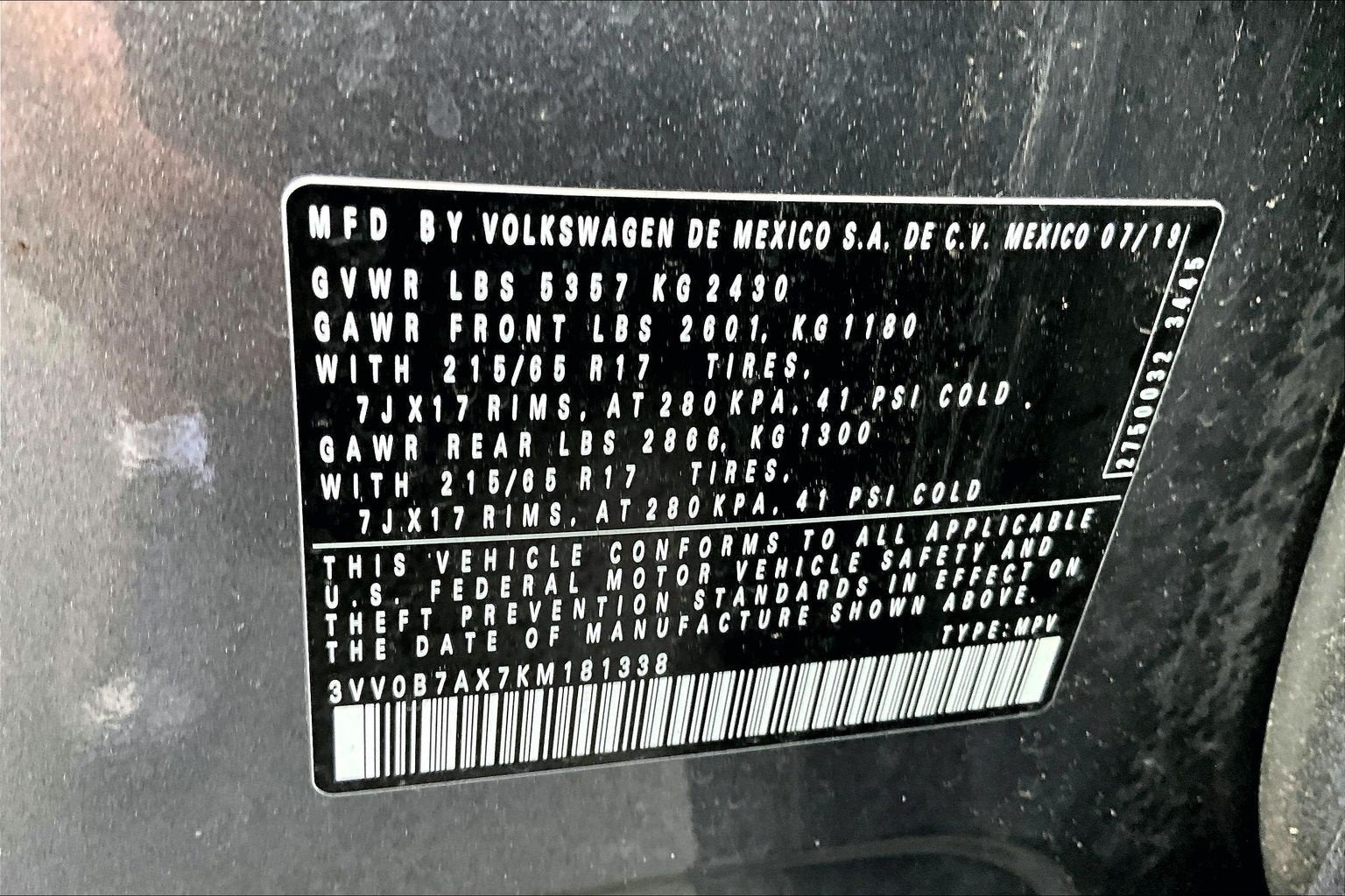 2019 Volkswagen Tiguan S