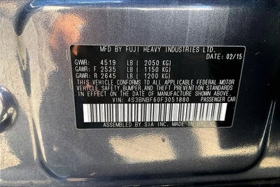 2015 Subaru Legacy 2.5i Premium