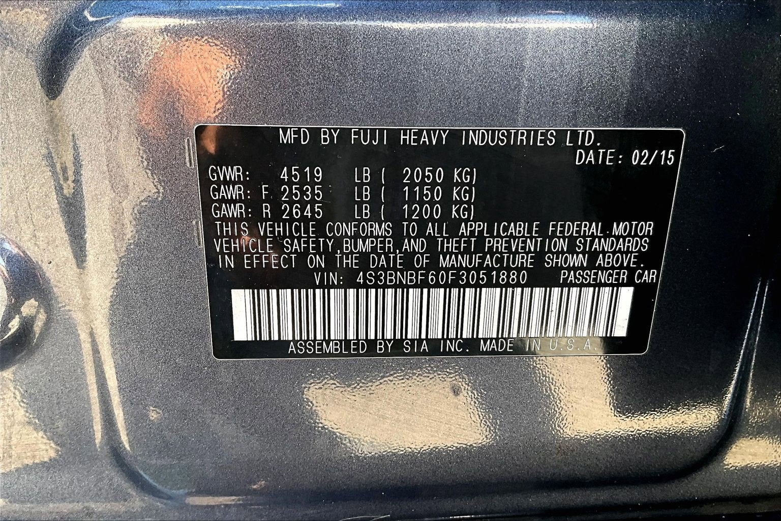 2015 Subaru Legacy 2.5i Premium