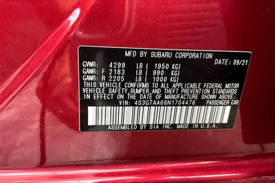 2022 Subaru Impreza 5-door Manual