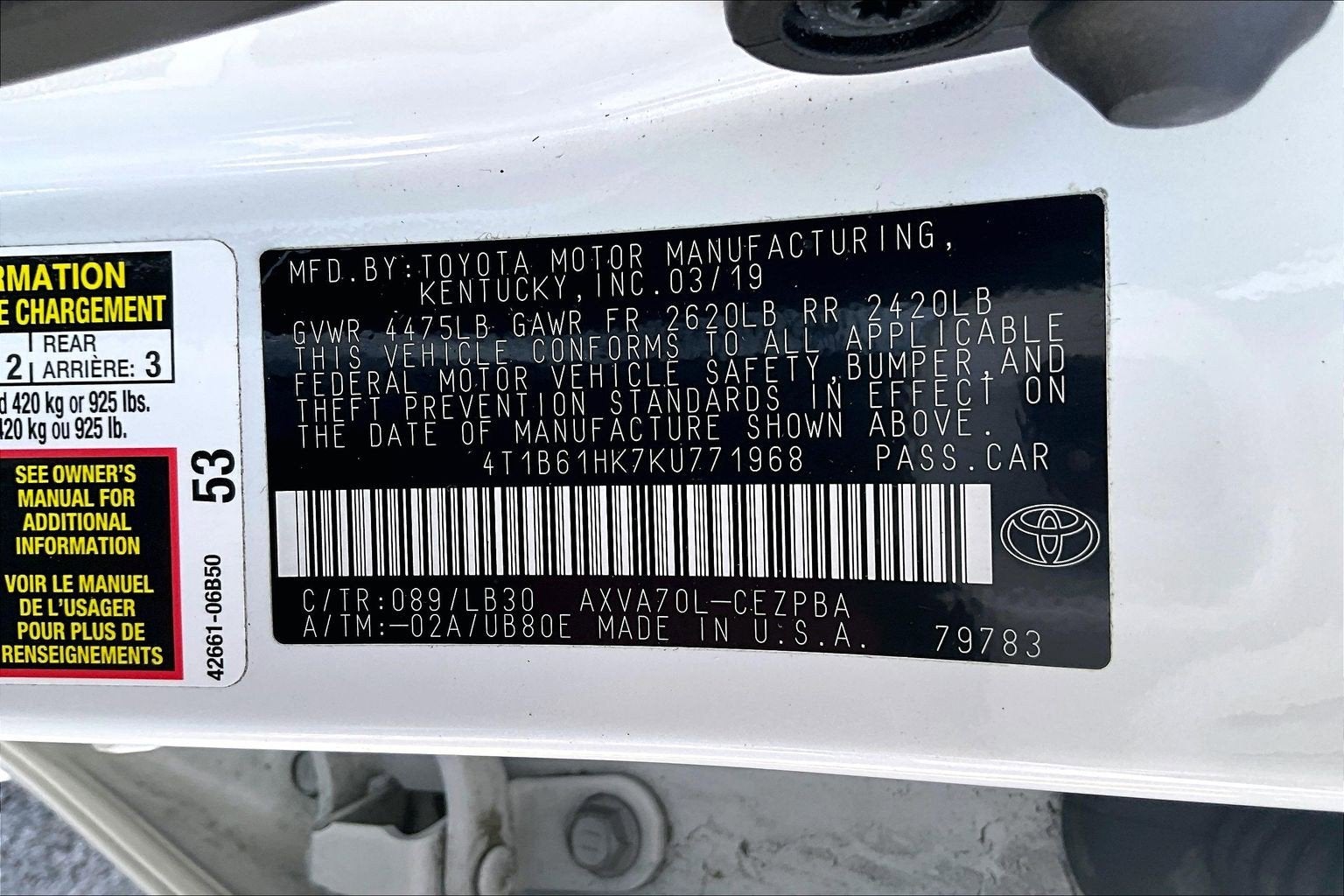2019 Toyota Camry XSE