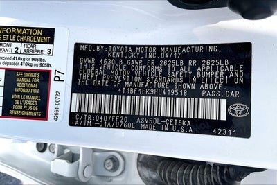 2017 Toyota Camry SE