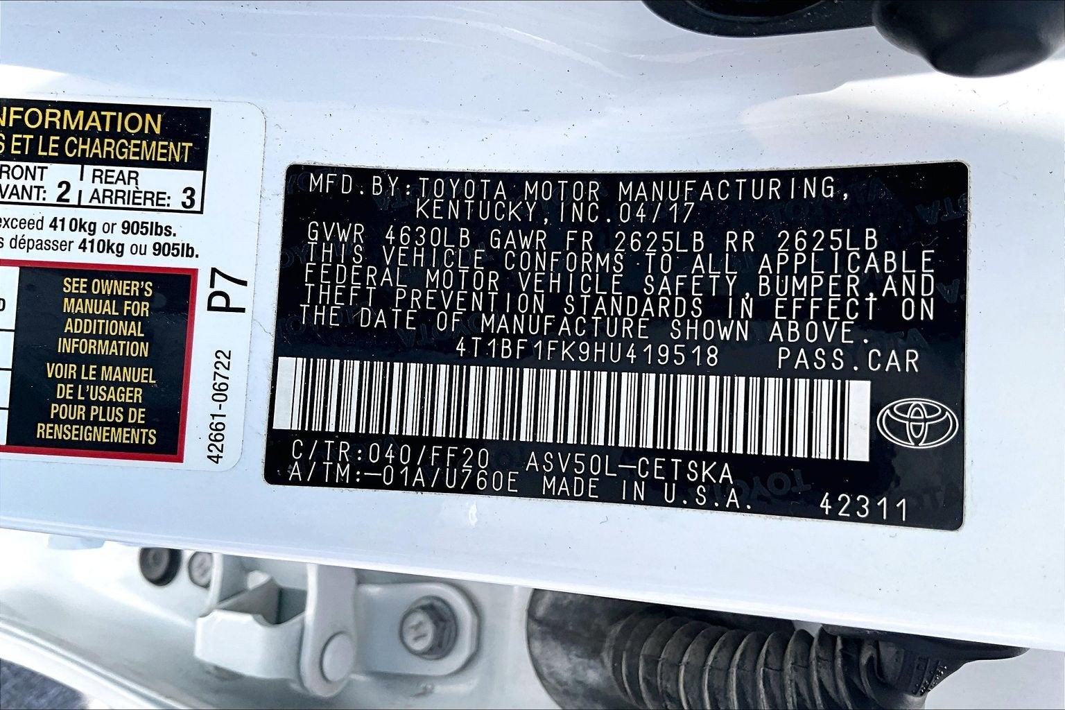 2017 Toyota Camry SE