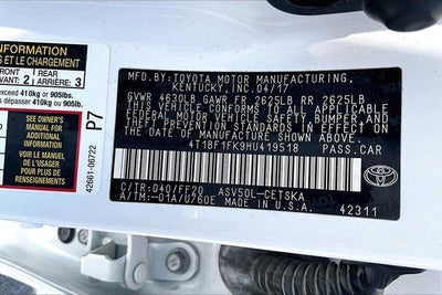 2017 Toyota Camry SE