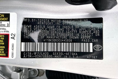 2012 Toyota Avalon 4dr Sdn (Natl)