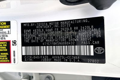 2022 Toyota Camry LE