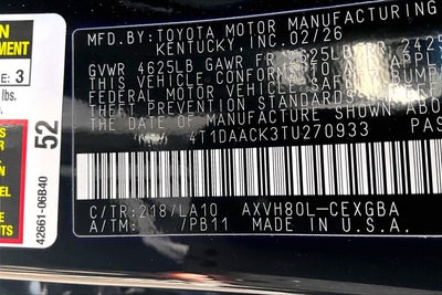 2026 Toyota Camry XLE