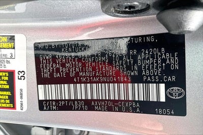 2022 Toyota Camry Hybrid XSE