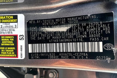 2021 Toyota Camry XSE
