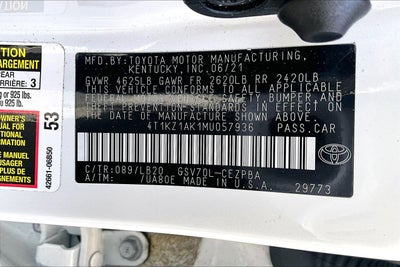 2021 Toyota Camry XSE V6