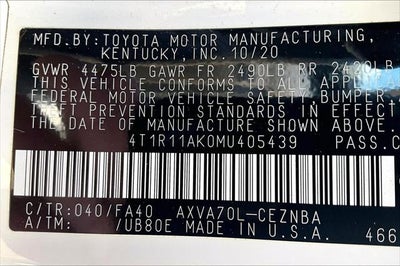 2021 Toyota Camry LE