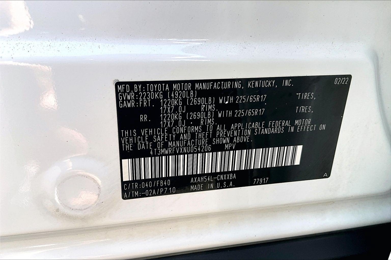 2022 Toyota RAV4 Hybrid LE