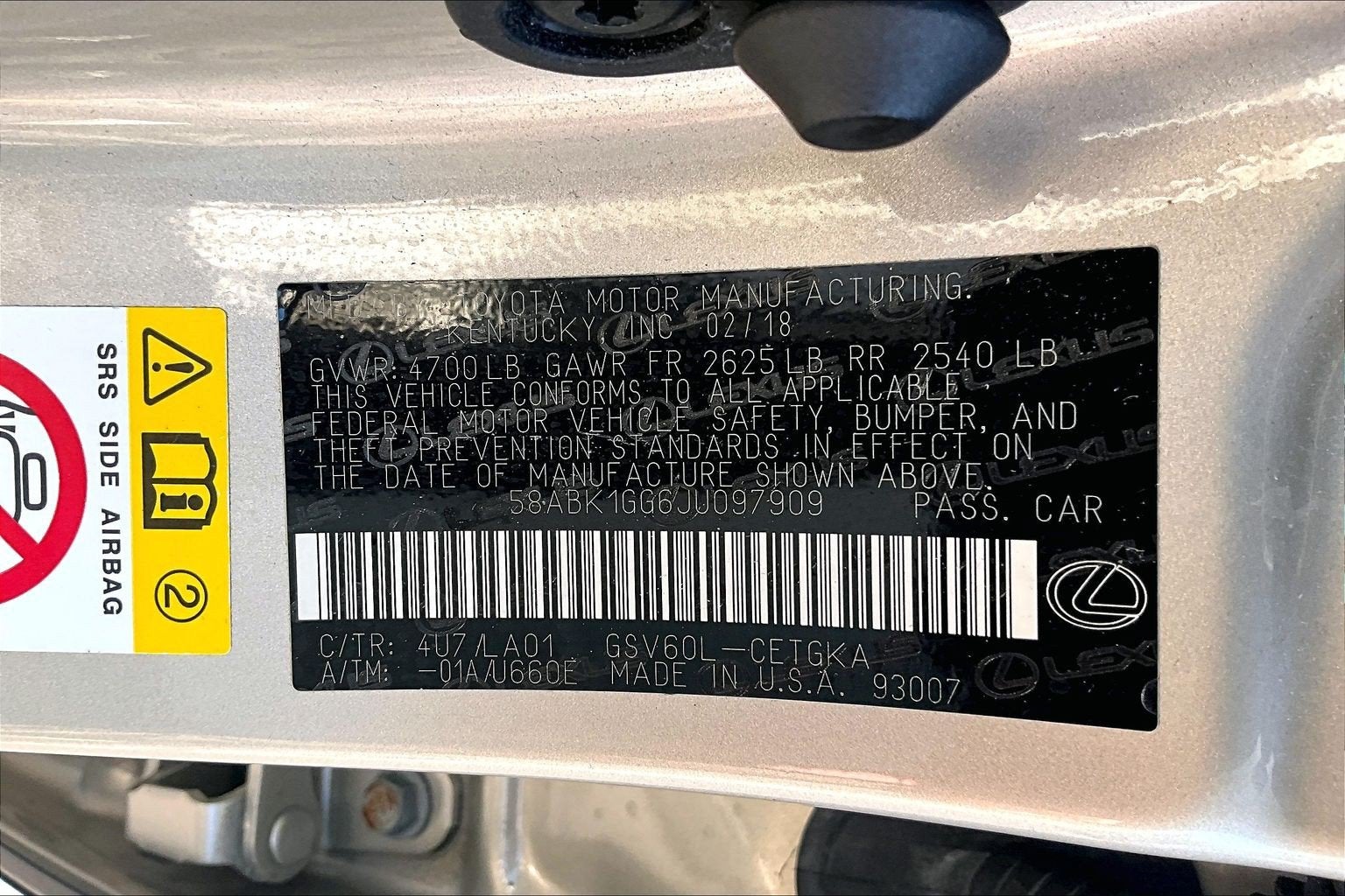 2018 Lexus ES ES 350