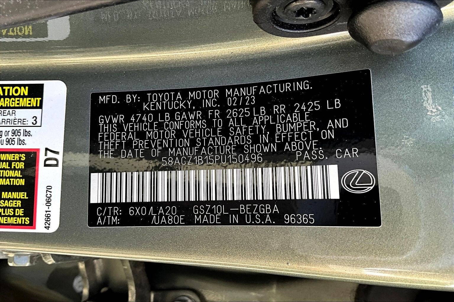 2023 Lexus ES ES 350