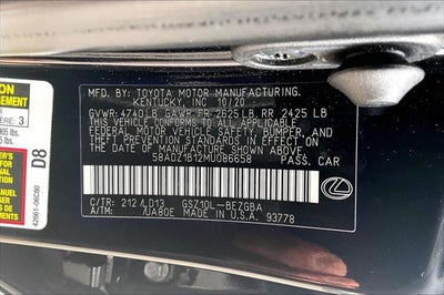 2021 Lexus ES ES 350