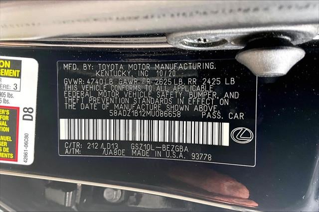 2021 Lexus ES ES 350