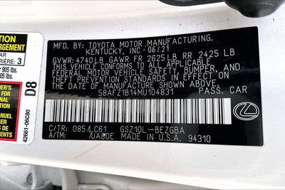 2021 Lexus ES ES 350 Ultra Luxury