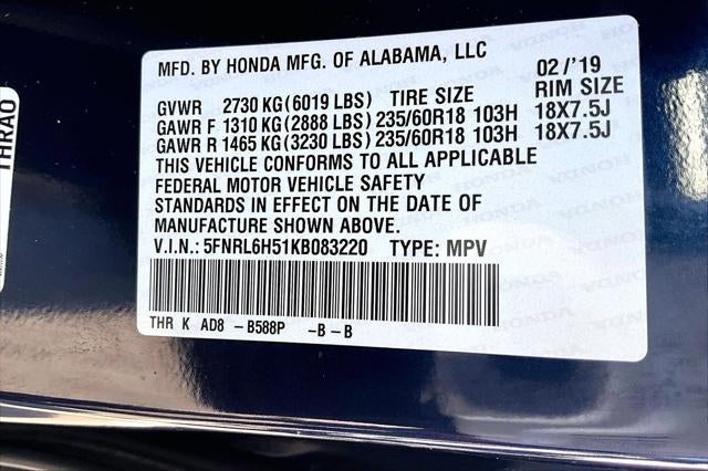2019 Honda Odyssey EX