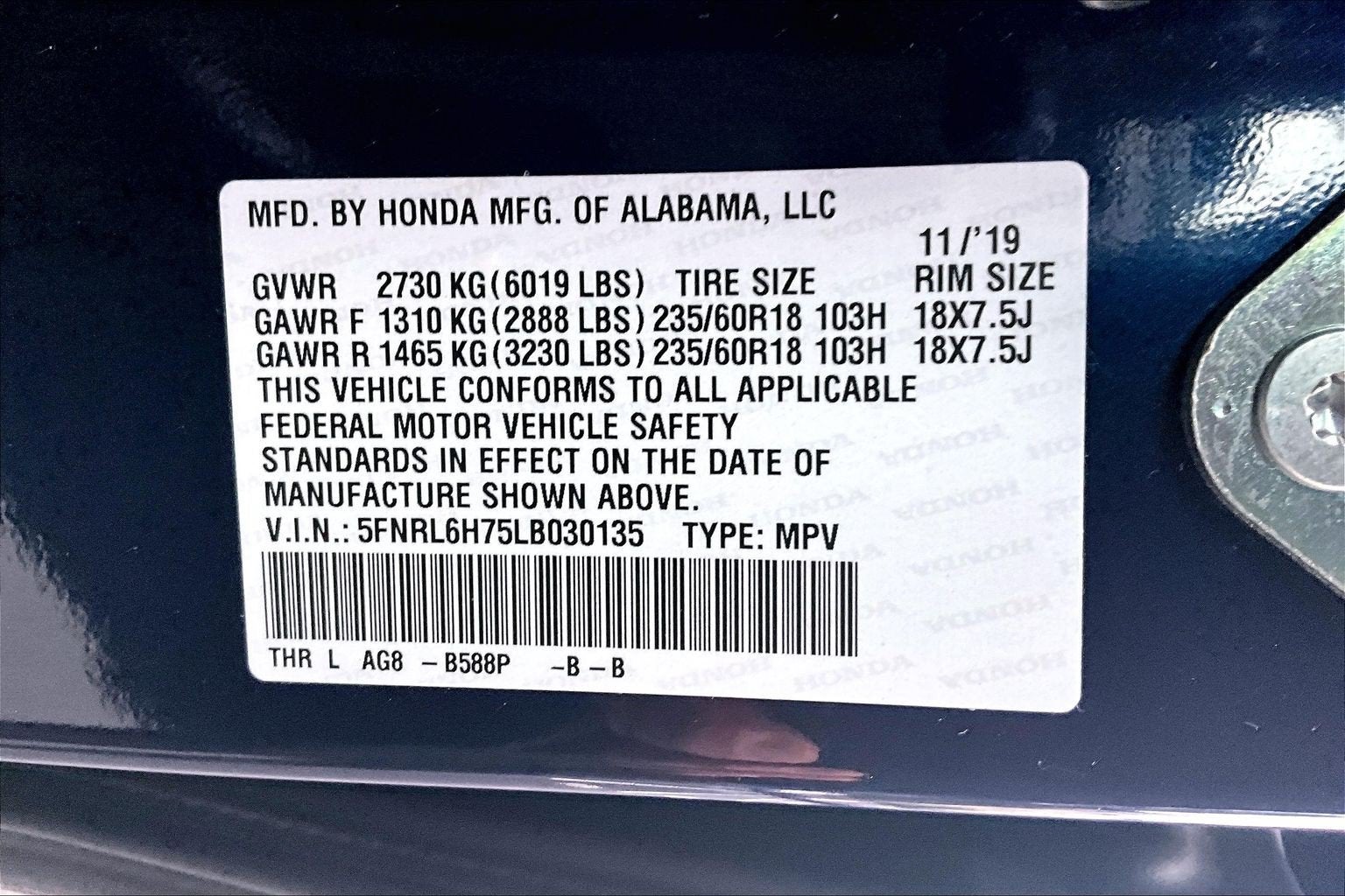 2020 Honda Odyssey EX-L