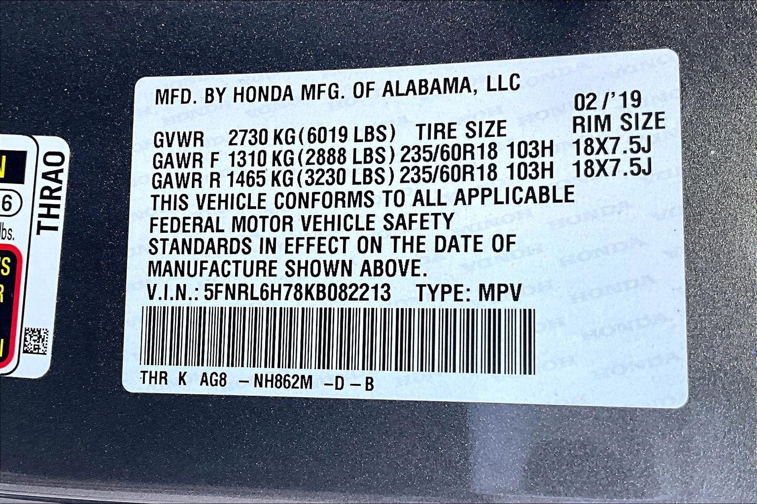 2019 Honda Odyssey EX-L