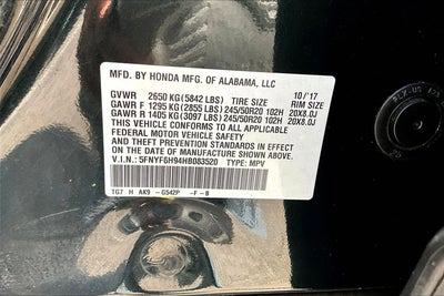 2017 Honda Pilot Touring