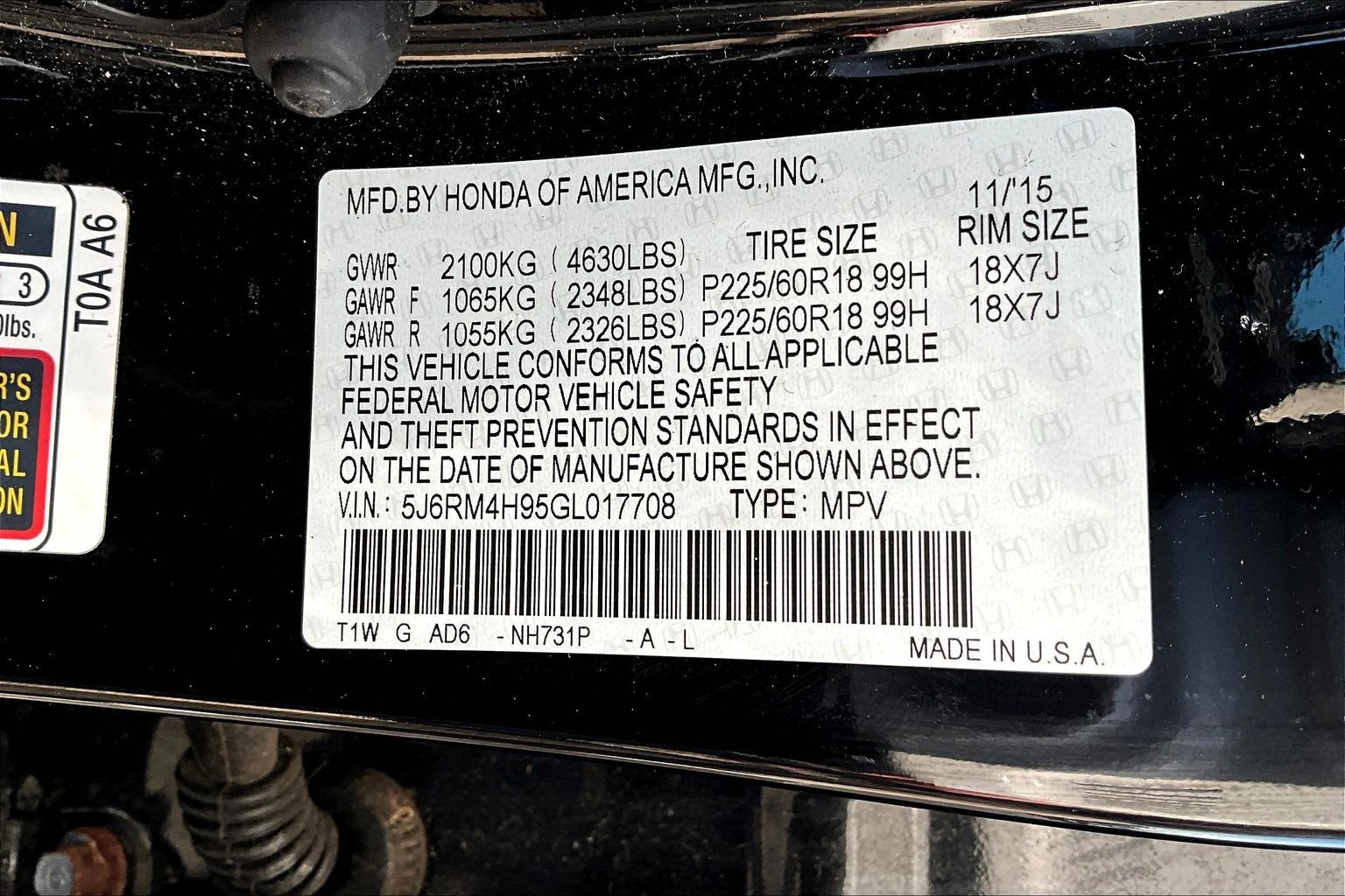 2016 Honda CR-V Touring