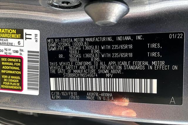 2022 Toyota Highlander Hybrid LE