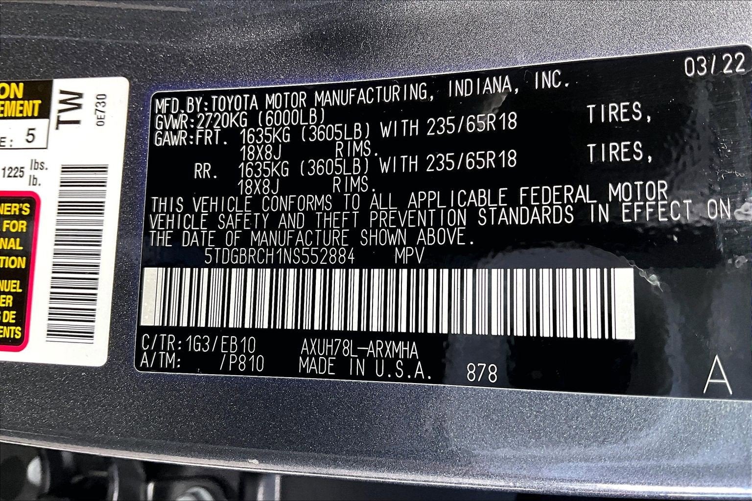 2022 Toyota Highlander Hybrid XLE