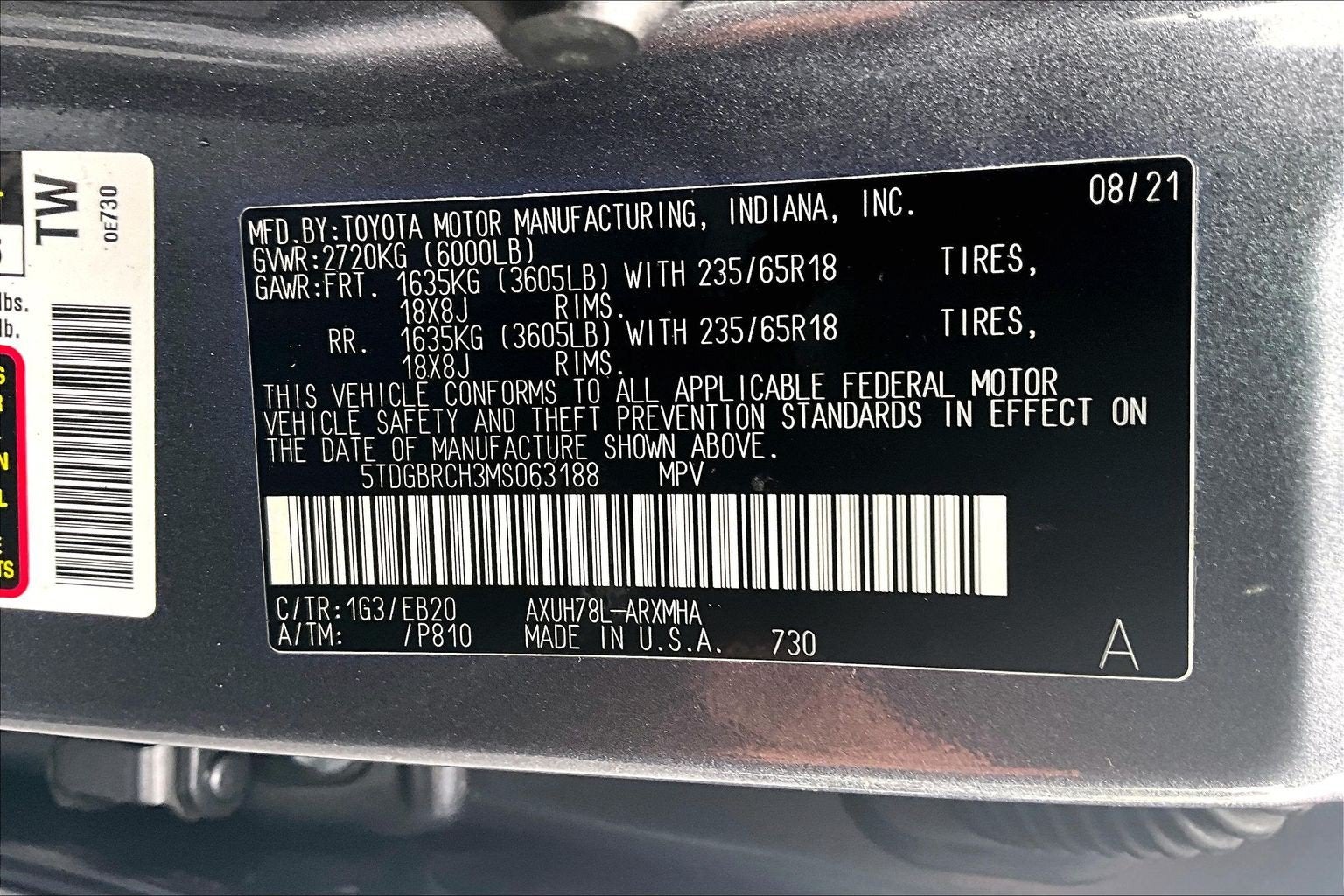2021 Toyota Highlander Hybrid XLE