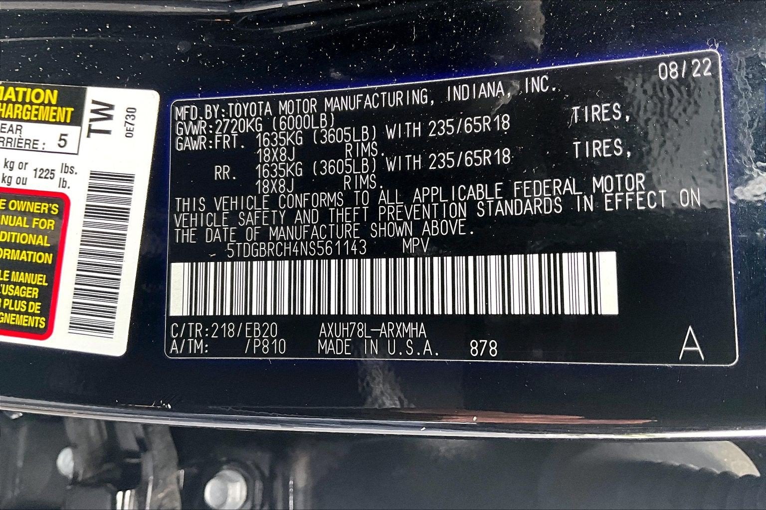 2022 Toyota Highlander Hybrid XLE