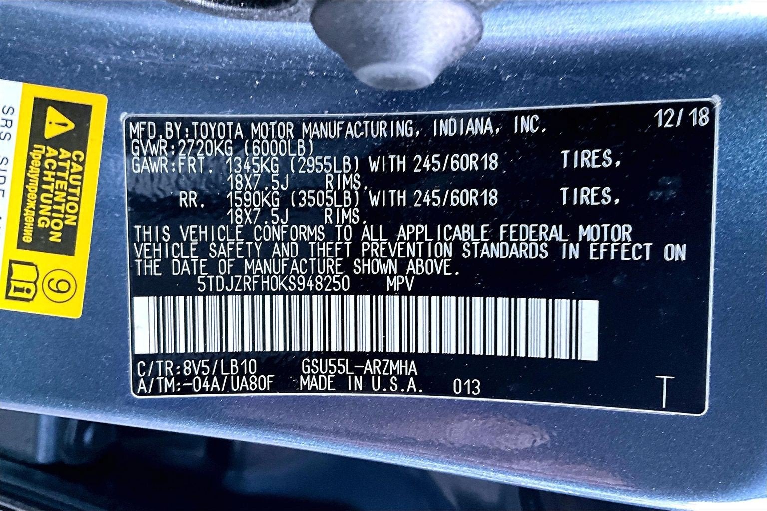 2019 Toyota Highlander XLE