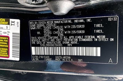 2022 Toyota Highlander XSE